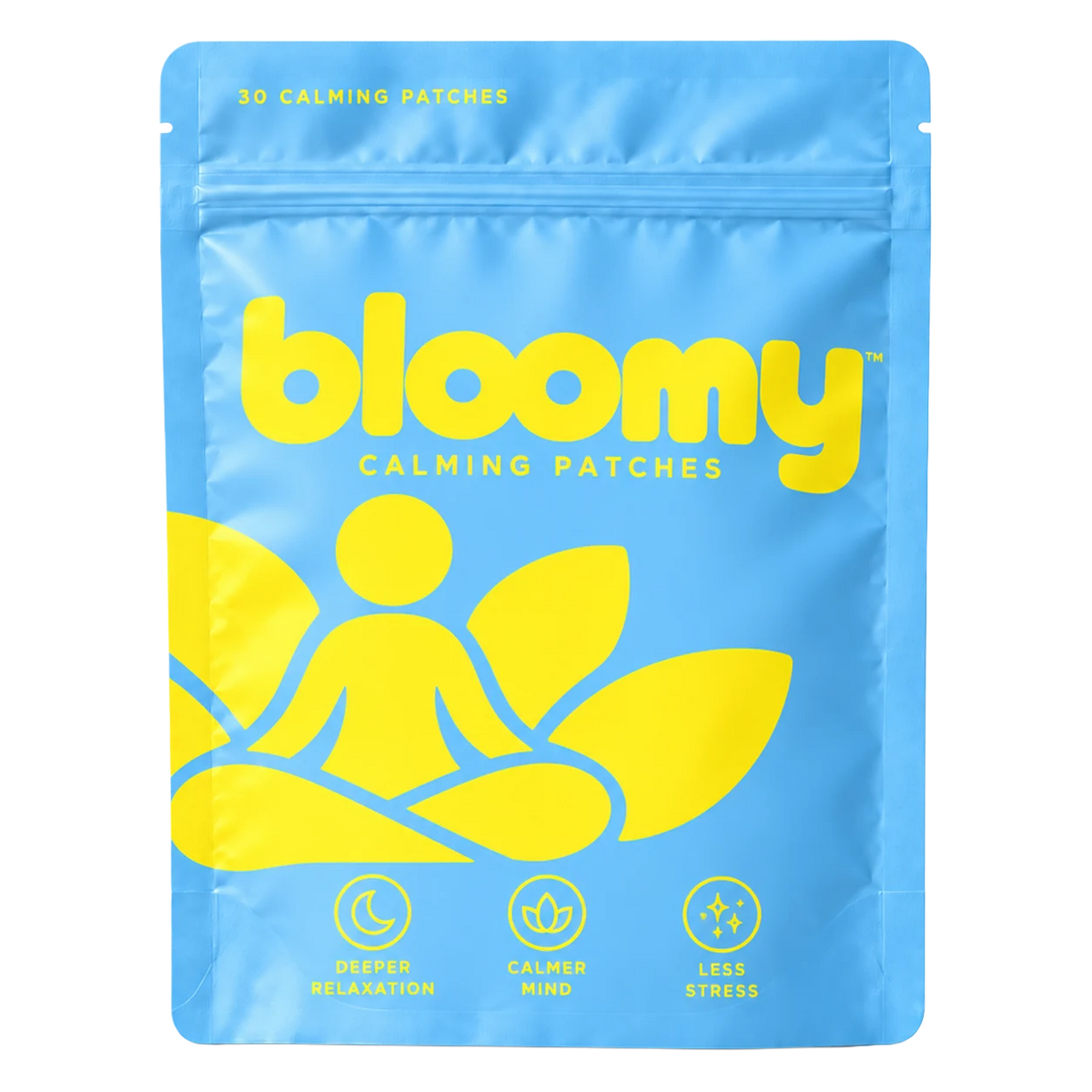 Bloomy rustpatches in een blauw zakje