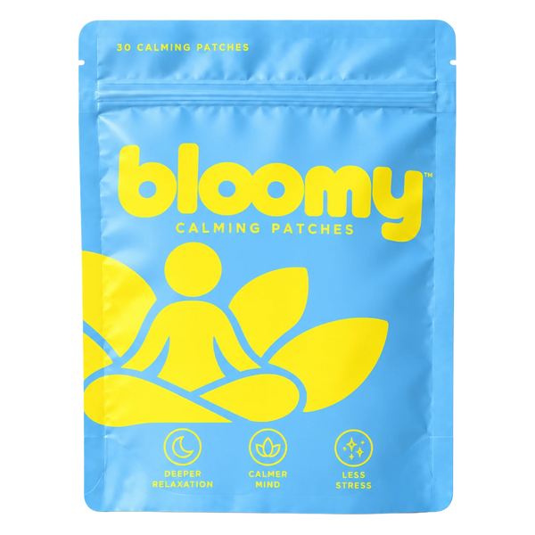 Bloomy rustpatches in een blauw zakje